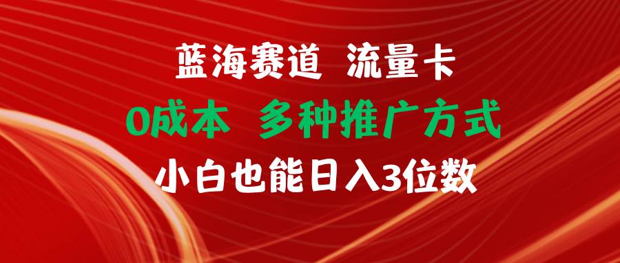 蓝海赛道 流量卡 0成本 小白也能日入三位数汇创网-网创项目_汇创网_中创网_福缘网_冒泡网_资源整合平台汇创网