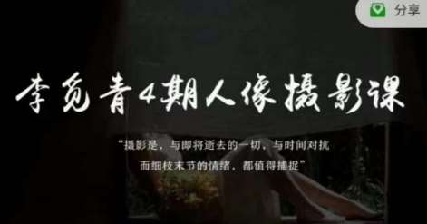 李觅青4期人像摄影线上课，审美/前期策划/拍摄/人像精修/调色汇创网-网创项目_汇创网_中创网_福缘网_冒泡网_资源整合平台汇创网