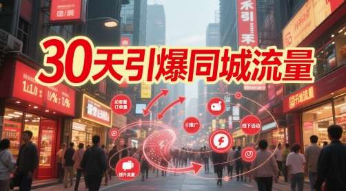 30天引爆同城流量：团购篇 认知篇 流量篇 来客篇 达人篇 老板人设IP篇 投流篇汇创网-网创项目_汇创网_中创网_福缘网_冒泡网_资源整合平台汇创网
