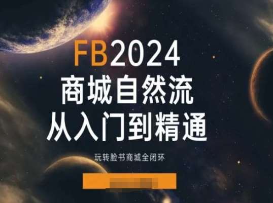2024Faceboo商城自然流(从入门到精通)，玩转脸书商城全闭环汇创网-网创项目_汇创网_中创网_福缘网_冒泡网_资源整合平台汇创网