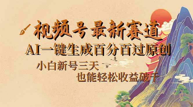 （14363期）视频号最新爆火赛道，AI一键生成百分百过原创，小白新号三天，也能轻松…汇创网-网创项目_汇创网_中创网_福缘网_冒泡网_资源整合平台汇创网