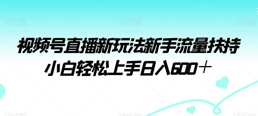 视频号直播新玩法新手流量扶持小白轻松上手日入600＋【揭秘】汇创网-网创项目_汇创网_中创网_福缘网_冒泡网_网创项目平台汇创网