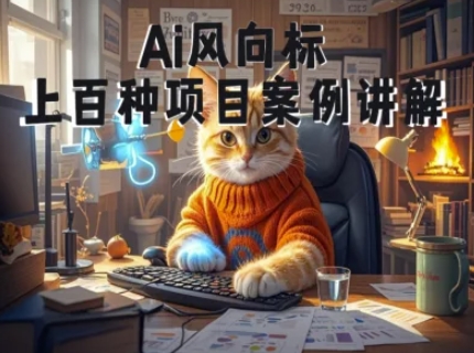 Ai风向标-附100种项目案例玩法-0基础小白到大神ai视频商业应用教学汇创网-网创项目_汇创网_中创网_福缘网_冒泡网_资源整合平台汇创网