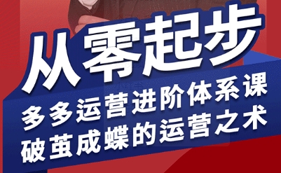 拼多多运营进阶系统课，从零起步，多多运营进阶体系课，破茧成蝶的运营之术汇创网-网创项目_汇创网_中创网_福缘网_冒泡网_网创项目平台汇创网
