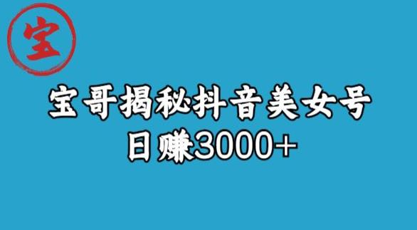 宝哥揭秘抖音美女号玩法，日赚3000+【揭秘】汇创网-网创项目_汇创网_中创网_福缘网_冒泡网_资源整合平台汇创网