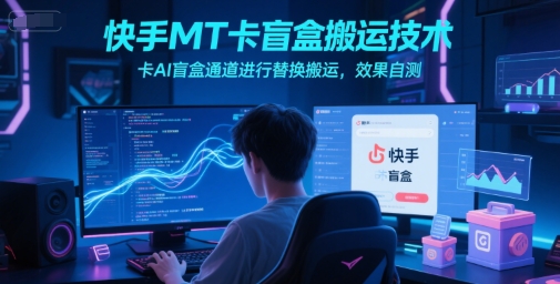 快手MT卡盲盒搬运技术，卡AI盲盒通道进行替换搬运，效果自测汇创网-网创项目_汇创网_中创网_福缘网_冒泡网_资源整合平台汇创网