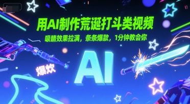 用AI制作荒诞打斗类视频，吸睛效果拉满，条条爆款，1分钟教会你汇创网-网创项目_汇创网_中创网_福缘网_冒泡网_资源整合平台汇创网