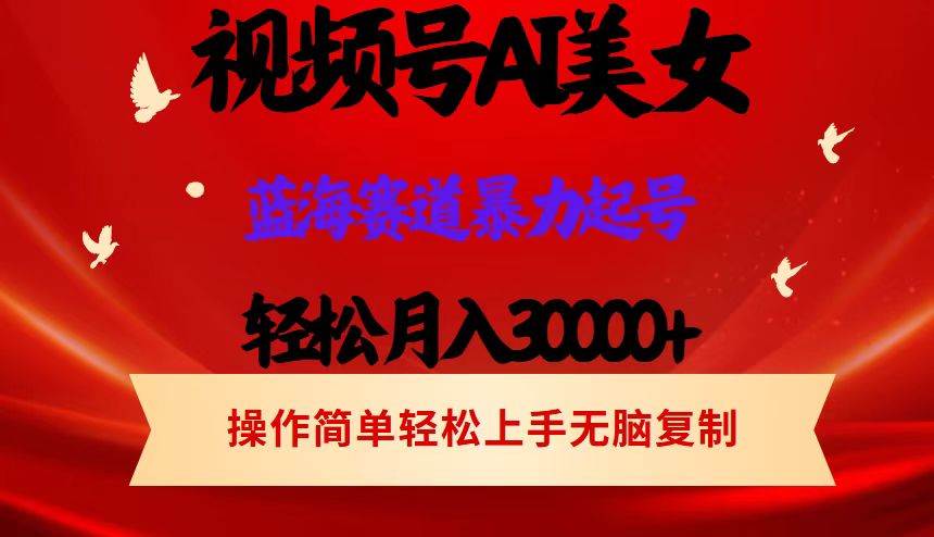 （12178期）视频号AI美女跳舞，轻松月入30000+，蓝海赛道，流量池巨大，起号猛，当…汇创网-网创项目_汇创网_中创网_福缘网_冒泡网_资源整合平台汇创网