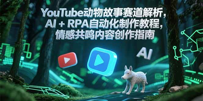 YouTube动物故事赛道解析，AI+RPA自动化制作教程，情感共鸣内容创作指南汇创网-网创项目_汇创网_中创网_福缘网_冒泡网_资源整合平台汇创网