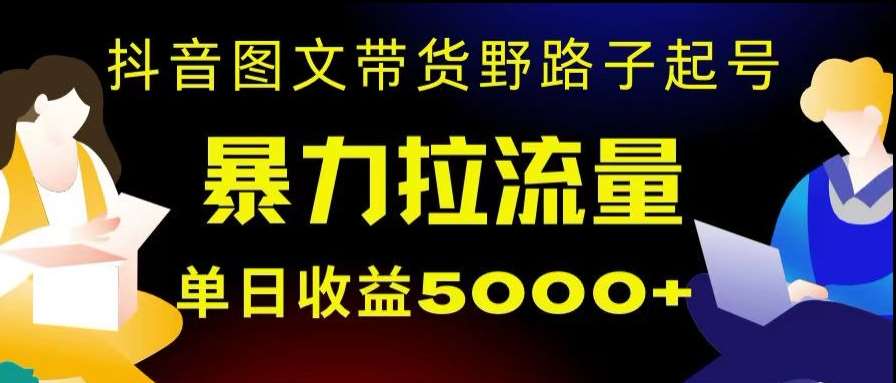 抖音图文带货暴力起号，单日收益5000+，野路子玩法，简单易上手，一部手机即可【揭秘】汇创网-网创项目_汇创网_中创网_福缘网_冒泡网_资源整合平台汇创网