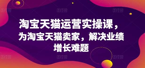淘宝天猫运营实操课，为淘宝天猫卖家，解决业绩增长难题汇创网-网创项目_汇创网_中创网_福缘网_冒泡网_资源整合平台汇创网
