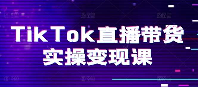 TikTok直播带货实操变现课：系统起号、科学复盘、变现链路、直播配置、小店操作流程、团队搭建等。汇创网-网创项目_汇创网_中创网_福缘网_冒泡网_资源整合平台汇创网