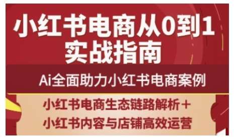 2025小红书电商全链路运营，Ai全面助力小红书电商案例汇创网-网创项目_汇创网_中创网_福缘网_冒泡网_资源整合平台汇创网