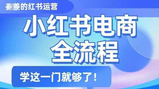 小红书电商全流程，精简易懂，从入门到精通，学这一门就够了汇创网-网创项目_汇创网_中创网_福缘网_冒泡网_资源整合平台汇创网