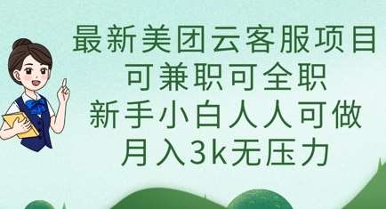 最新美团云客服项目，可兼职可全职，新手小白人人可做，月入3k无压力汇创网-网创项目_汇创网_中创网_福缘网_冒泡网_资源整合平台汇创网