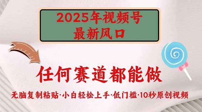 （14453期）2025年视频号新风口，低门槛只需要无脑执行汇创网-网创项目_汇创网_中创网_福缘网_冒泡网_资源整合平台汇创网