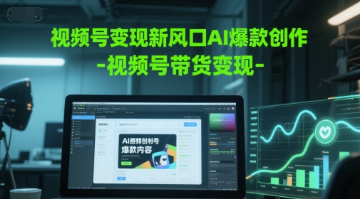 视频号变现新风口AI爆款创作-视频号带货变现汇创网-网创项目_汇创网_中创网_福缘网_冒泡网_资源整合平台汇创网