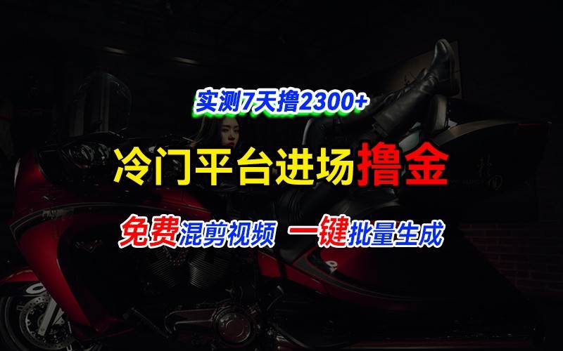 全新冷门平台vivo视频，快速免费进场搞米，通过混剪视频一键批量生成，实测7天撸2300+汇创网-网创项目_汇创网_中创网_福缘网_冒泡网_网创项目平台汇创网