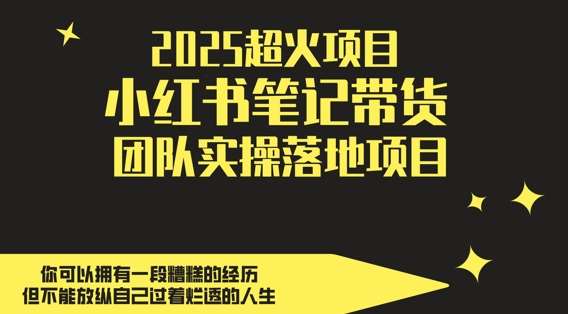 2025超火项目，副业最佳选择，小红书笔记带货团队实操落地项目，，轻松日入5张汇创网-网创项目_汇创网_中创网_福缘网_冒泡网_网创项目平台汇创网