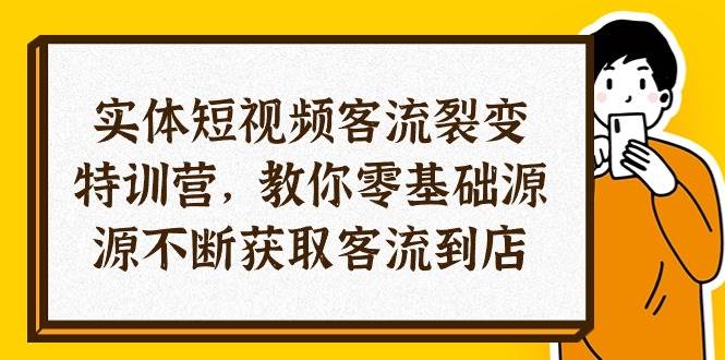 （10904期）实体-短视频客流 裂变特训营，教你0基础源源不断获取客流到店（29节）汇创网-网创项目_汇创网_中创网_福缘网_冒泡网_资源整合平台汇创网