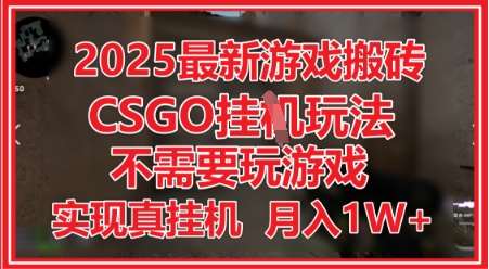 2025最新游戏搬砖，CSGO挂G，不需要玩游戏，实现真挂G，月入1W+【揭秘】汇创网-网创项目_汇创网_中创网_福缘网_冒泡网_资源整合平台汇创网