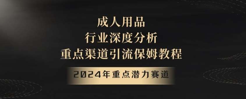 2024年重点潜力赛道，成人用品行业深度分析，重点渠道引流保姆教程【揭秘】汇创网-网创项目_汇创网_中创网_福缘网_冒泡网_资源整合平台汇创网