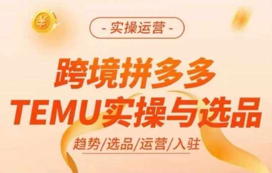 跨境拼多多TEMU实操与选品，多多temu跨境选品运营实操汇创网-网创项目_汇创网_中创网_福缘网_冒泡网_资源整合平台汇创网
