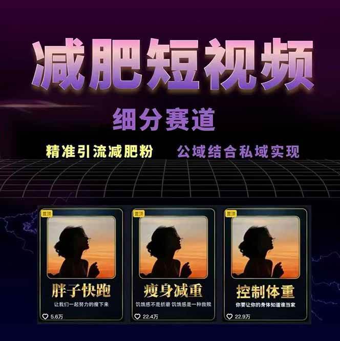 图片[2]汇创网-网创项目_汇创网_中创网_福缘网_冒泡网_网创项目平台减肥短视频运营实战课：含素材制作、剪映教学，讲精准引流、变现设计与内容模板技巧汇创网-网创项目_汇创网_中创网_福缘网_冒泡网_网创项目平台汇创网