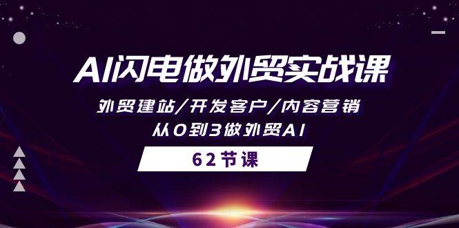 （10049期）AI闪电做外贸实战课，外贸建站/开发客户/内容营销/从0到3做外贸AI-62节汇创网-网创项目_汇创网_中创网_福缘网_冒泡网_资源整合平台汇创网