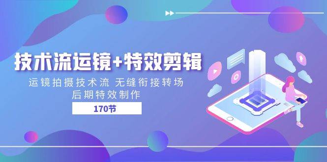 技术流运镜+特效剪辑 运镜拍摄技术流 无缝衔接转场 后期特效制作（170节）汇创网-网创项目_汇创网_中创网_福缘网_冒泡网_资源整合平台汇创网