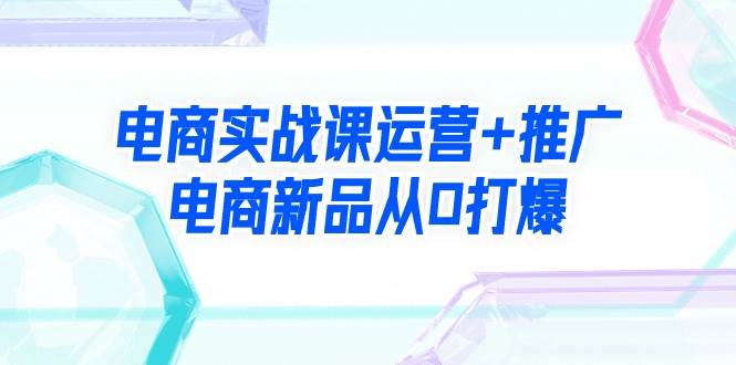 （9313期）电商实战课运营+推广，电商新品从0打爆（99节视频课）汇创网-网创项目_汇创网_中创网_福缘网_冒泡网_资源整合平台汇创网