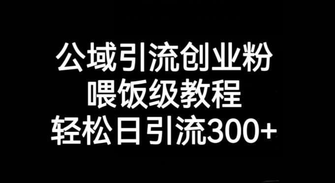 公域引流创业粉，喂饭级教程，轻松日引流300+【揭秘】汇创网-网创项目_汇创网_中创网_福缘网_冒泡网_资源整合平台汇创网