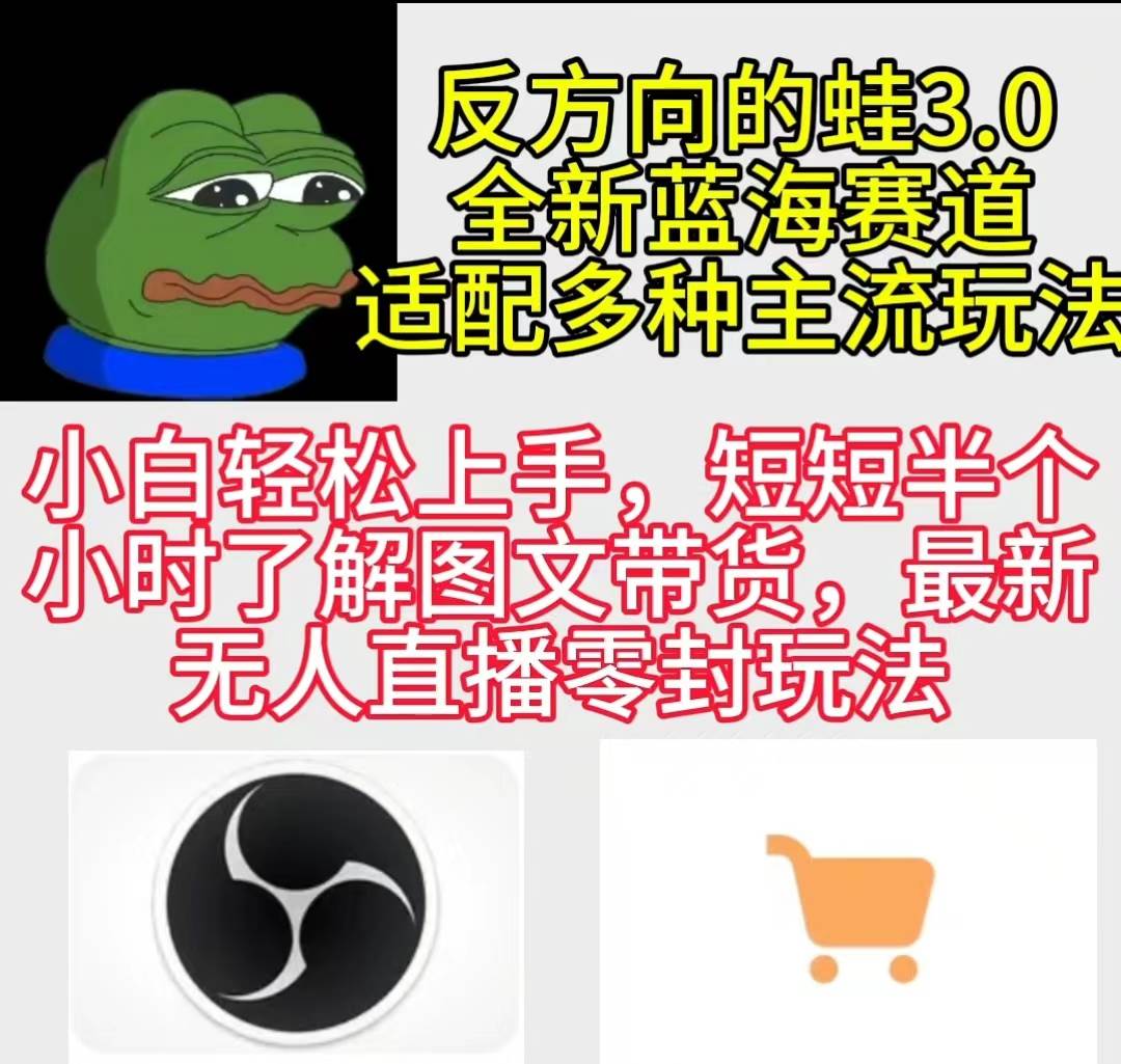反方向的蛙3.0，图文最新玩法，变现多元化，新蓝海项目，小白轻松上手汇创网-网创项目_汇创网_中创网_福缘网_冒泡网_资源整合平台汇创网