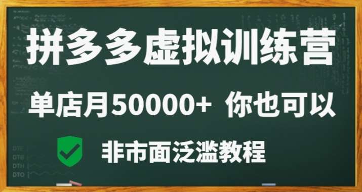 拼多多虚拟电商训练营月入30000+你也行，暴利稳定长久，副业首选汇创网-网创项目_汇创网_中创网_福缘网_冒泡网_资源整合平台汇创网