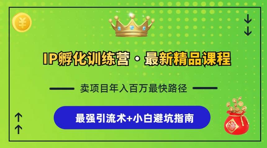 （13055期）IP孵化训练营，知识付费全流程+最强引流术+小白避坑指南汇创网-网创项目_汇创网_中创网_福缘网_冒泡网_资源整合平台汇创网