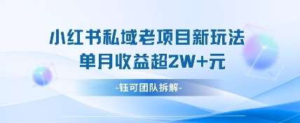 小红书私域项目新玩法，单月变现过W+汇创网-网创项目_汇创网_中创网_福缘网_冒泡网_资源整合平台汇创网