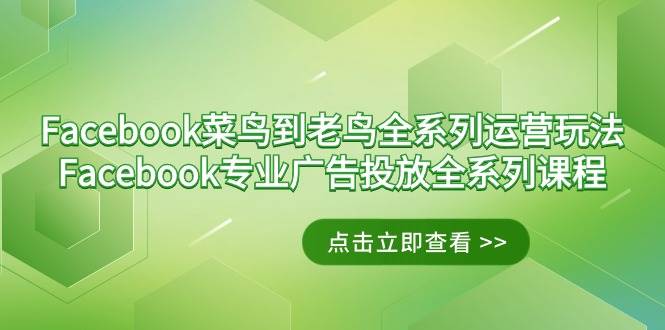 （9064期）Facebook-菜鸟到老鸟全系列运营玩法+Facebook-专业广告投放全系列课程汇创网-网创项目_汇创网_中创网_福缘网_冒泡网_资源整合平台汇创网