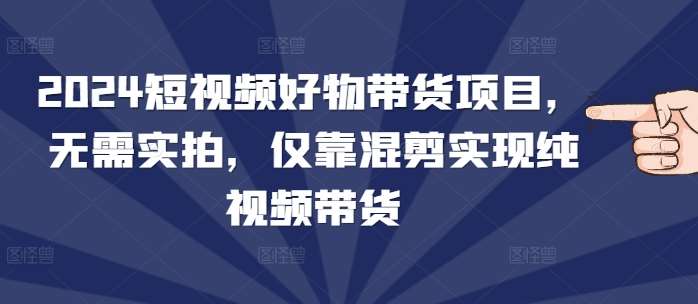 2024短视频好物带货项目，无需实拍，仅靠混剪实现纯视频带货汇创网-网创项目_汇创网_中创网_福缘网_冒泡网_网创项目平台汇创网