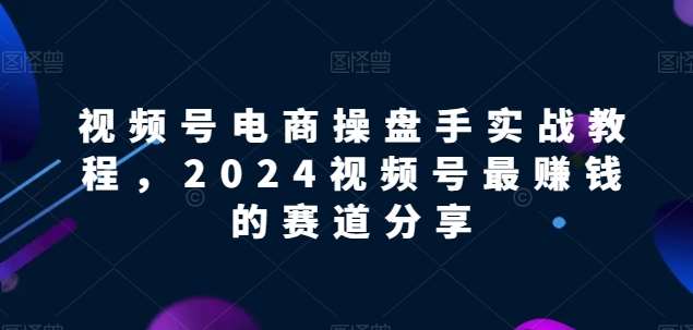 视频号电商实战教程，2024视频号最赚钱的赛道分享汇创网-网创项目_汇创网_中创网_福缘网_冒泡网_资源整合平台汇创网