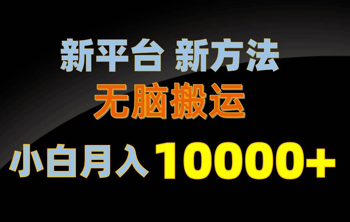 （10605期）新平台新方法，无脑搬运，月赚10000+，小白轻松上手不动脑汇创网-网创项目_汇创网_中创网_福缘网_冒泡网_资源整合平台汇创网
