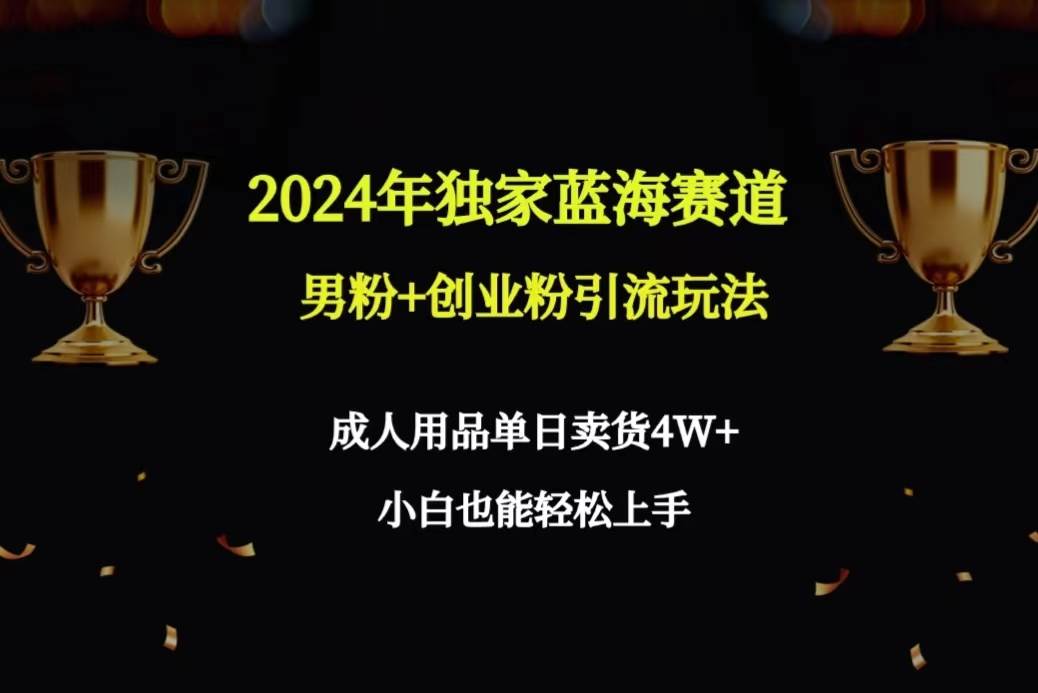 （9112期）2024年独家蓝海赛道男粉+创业粉引流玩法，成人用品单日卖货4W+保姆教程汇创网-网创项目_汇创网_中创网_福缘网_冒泡网_资源整合平台汇创网