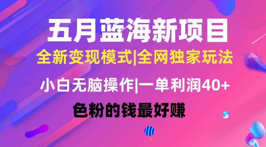 （10477期）五月蓝海项目全新玩法，小白无脑操作，一天几分钟，矩阵操作，月入4万+汇创网-网创项目_汇创网_中创网_福缘网_冒泡网_网创项目平台汇创网