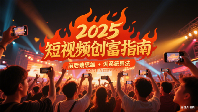 2025短视频创富指南，前后端思维 + 系统算法，教你月入过万变现路径汇创网-网创项目_汇创网_中创网_福缘网_冒泡网_资源整合平台汇创网