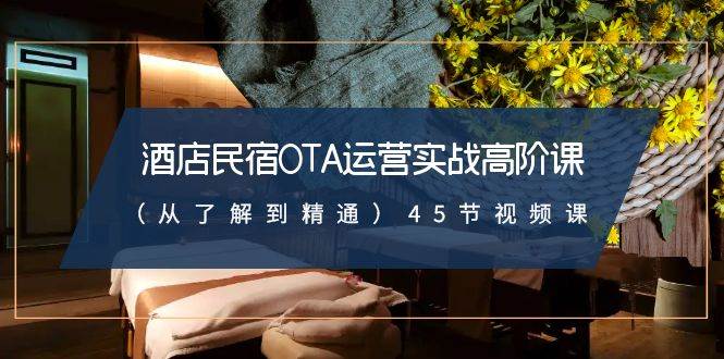 酒店民宿OTA运营实战高阶课（从了解到精通）45节视频课汇创网-网创项目_汇创网_中创网_福缘网_冒泡网_资源整合平台汇创网