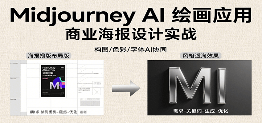 Midjourney AI绘画应用，关键词指令解析、漫画头像制作、海报设计、3D人物生成等汇创网-网创项目_汇创网_中创网_福缘网_冒泡网_资源整合平台汇创网