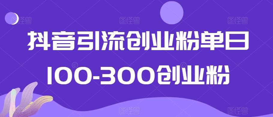 抖音引流创业粉单日100-300创业粉【揭秘】汇创网-网创项目_汇创网_中创网_福缘网_冒泡网_资源整合平台汇创网