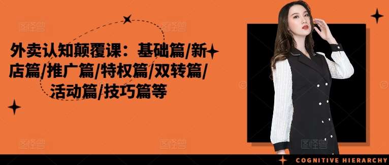 外卖认知颠覆课：基础篇/新店篇/推广篇/特权篇/双转篇/活动篇/技巧篇等汇创网-网创项目_汇创网_中创网_福缘网_冒泡网_资源整合平台汇创网