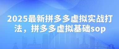 2025最新拼多多虚拟实战打法，拼多多虚拟基础sop汇创网-网创项目_汇创网_中创网_福缘网_冒泡网_资源整合平台汇创网