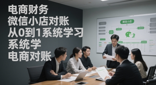 电商财务微信小店对账，从0到1系统学习电商对账汇创网-网创项目_汇创网_中创网_福缘网_冒泡网_网创项目平台汇创网