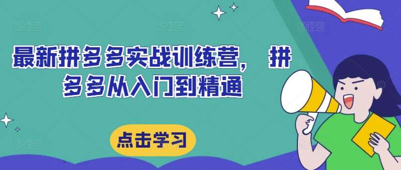 最新拼多多实战训练营， 拼多多从入门到精通汇创网-网创项目_汇创网_中创网_福缘网_冒泡网_资源整合平台汇创网